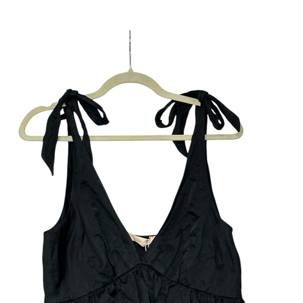 Brock Collection Black Ribes Peplum Tank Top | Size 8 - Picture 7 of 11